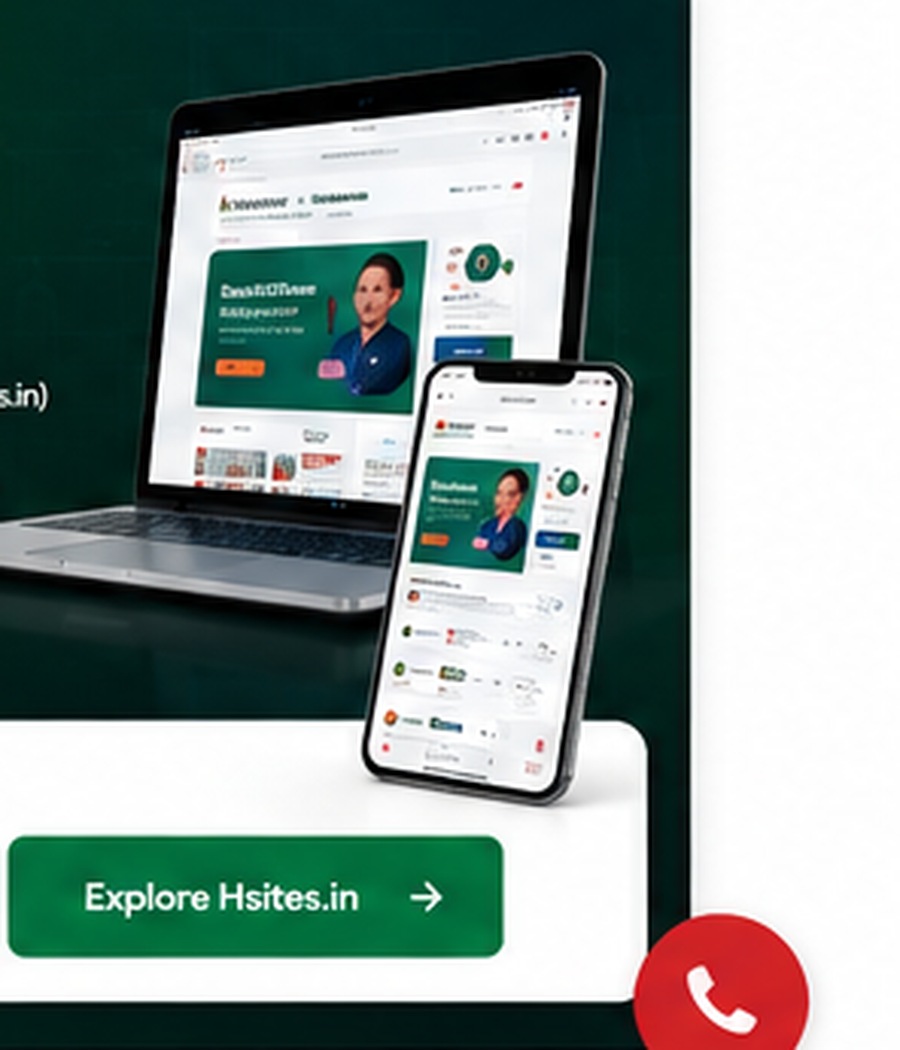 Hsites.in website displayed across desktop and mobile